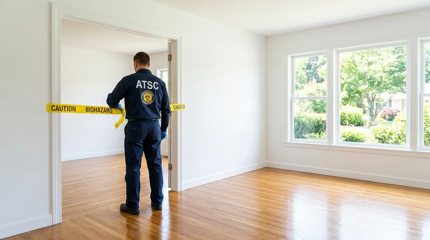 Certified biohazard cleanup crew performing Decomposition Cleanup in Wylie